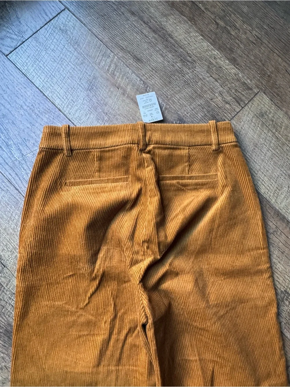 NWT J.Crew Cognac Corduroy Wide Leg Pants Size 2